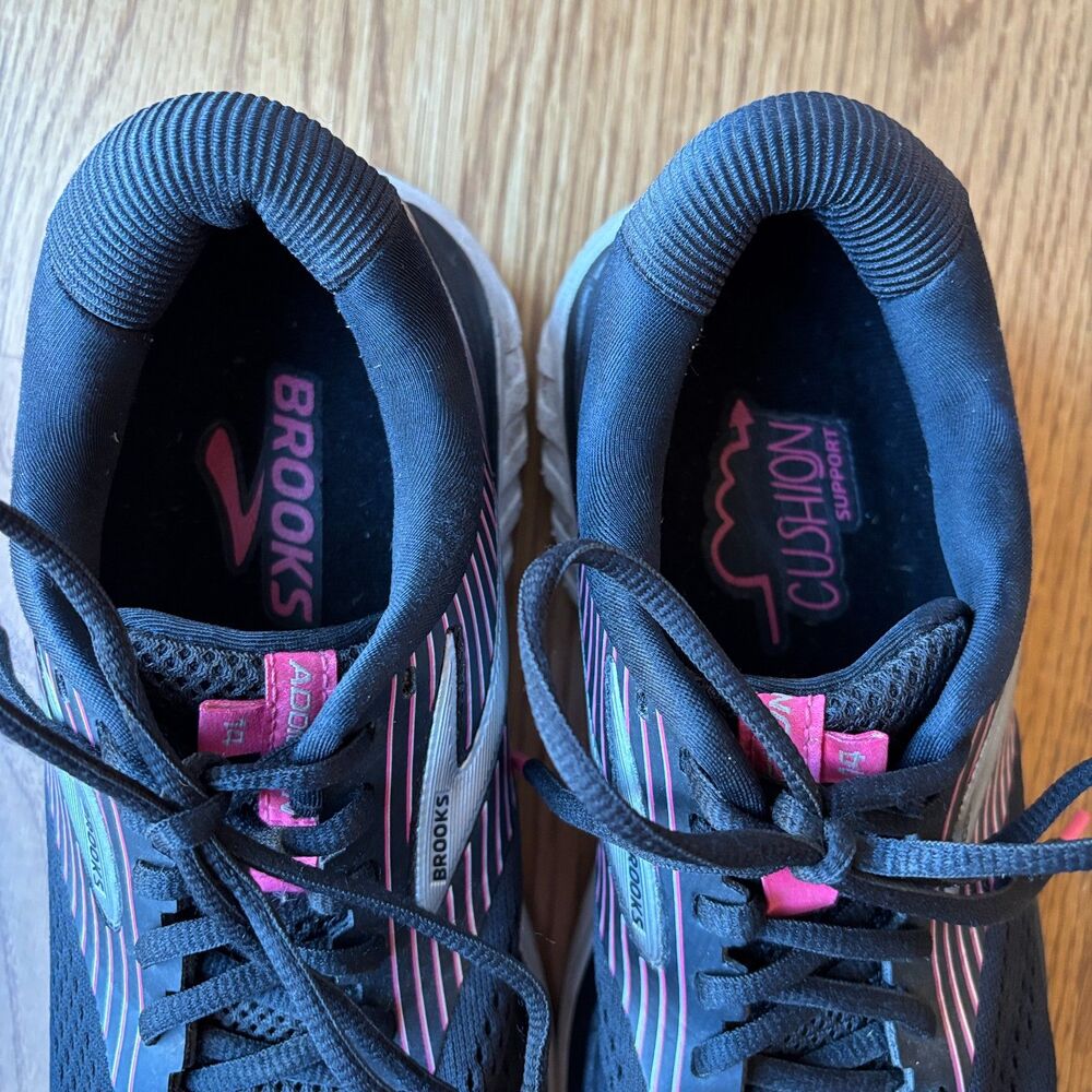 Brooks Addiction 14 Running Shoes Sneakers Women's 8 Black Pink Athletic Comfort - Picture 4 of 7